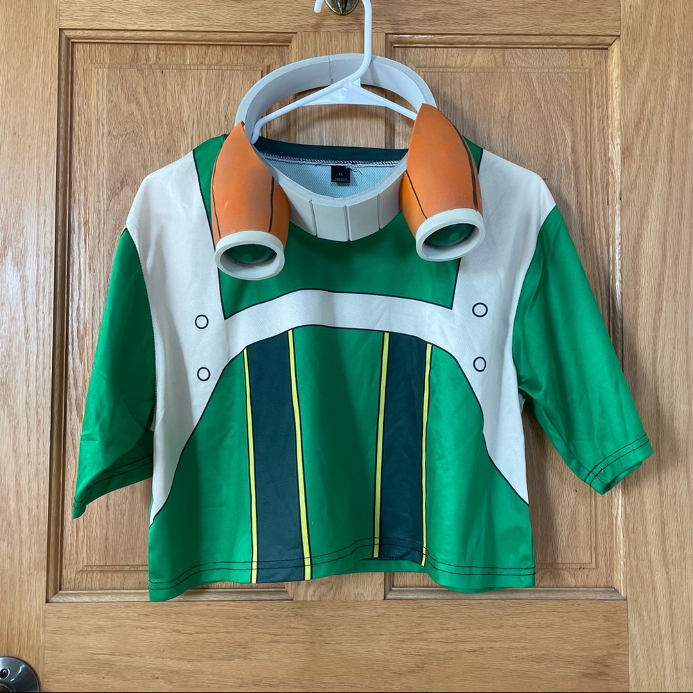 Froppy My Hero Academia Cosplay. Top, Skirt and Goggles